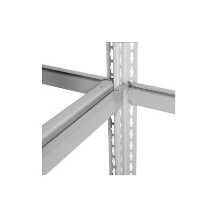 Global Equipment Expandable Starter Rack 96"W x 24"D x 84"H With 3 Level Wood Deck 800 lb. Cap Per Level - Gray 785567GY